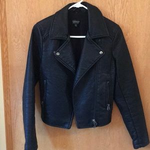 Topshop faux leather jacket